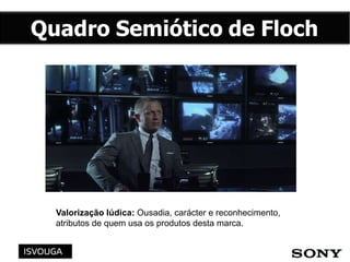 Valorização lúdica: Ousadia, carácter e reconhecimento,
atributos de quem usa os produtos desta marca.
 