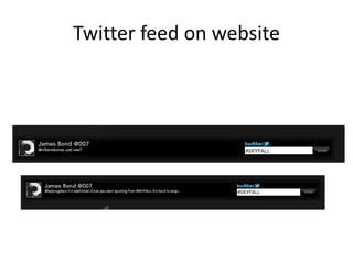 Twitter feed on website