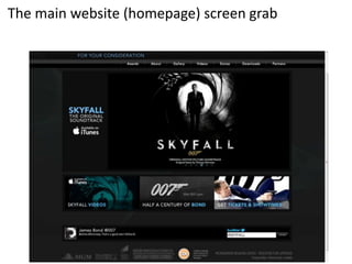 The main website (homepage) screen grab