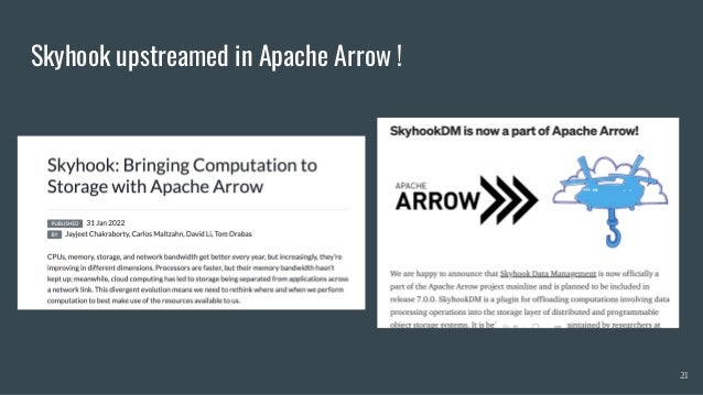 Skyhook upstreamed in Apache Arrow !
21
 