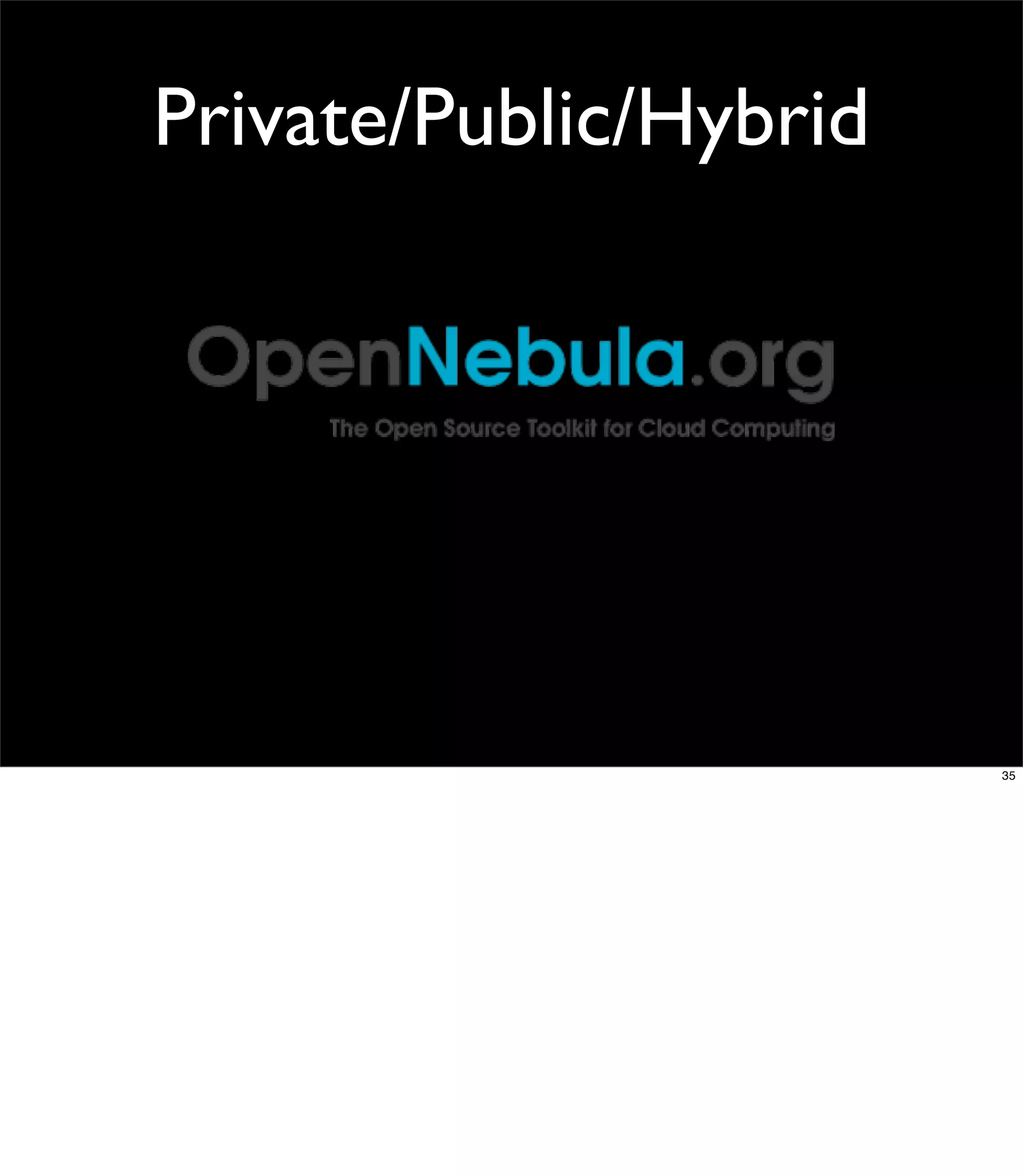 Private/Public/Hybrid




                        35
 