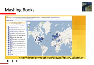 Mashing Books http://library.plymouth.edu/browse/?title=Zuckerman* 