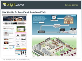 Course demos Sky ‘Get Up To Speed’ and Broadband Talk  26 January 2011 | © Brightwave Ltd. 