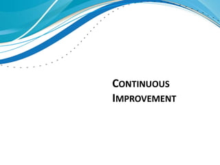 CONTINUOUS
IMPROVEMENT
 