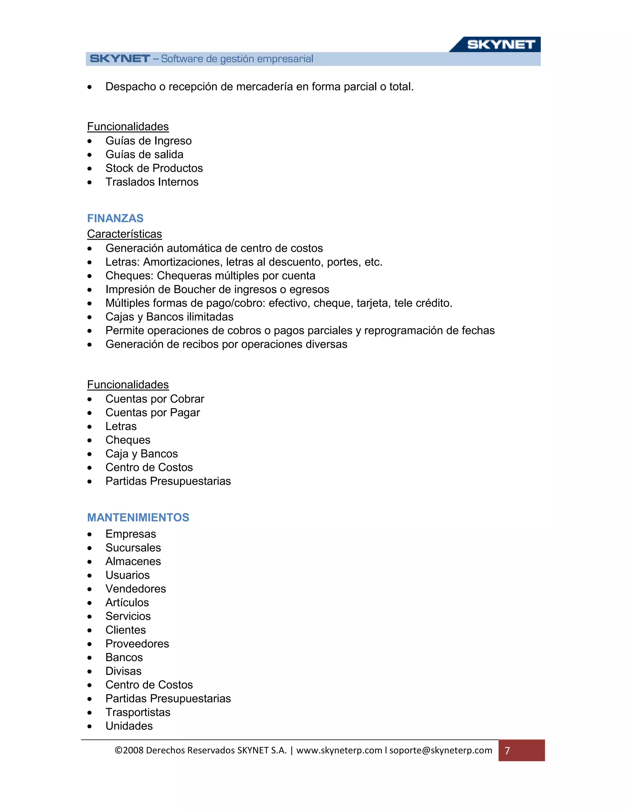 Skynet Erp Corporativo