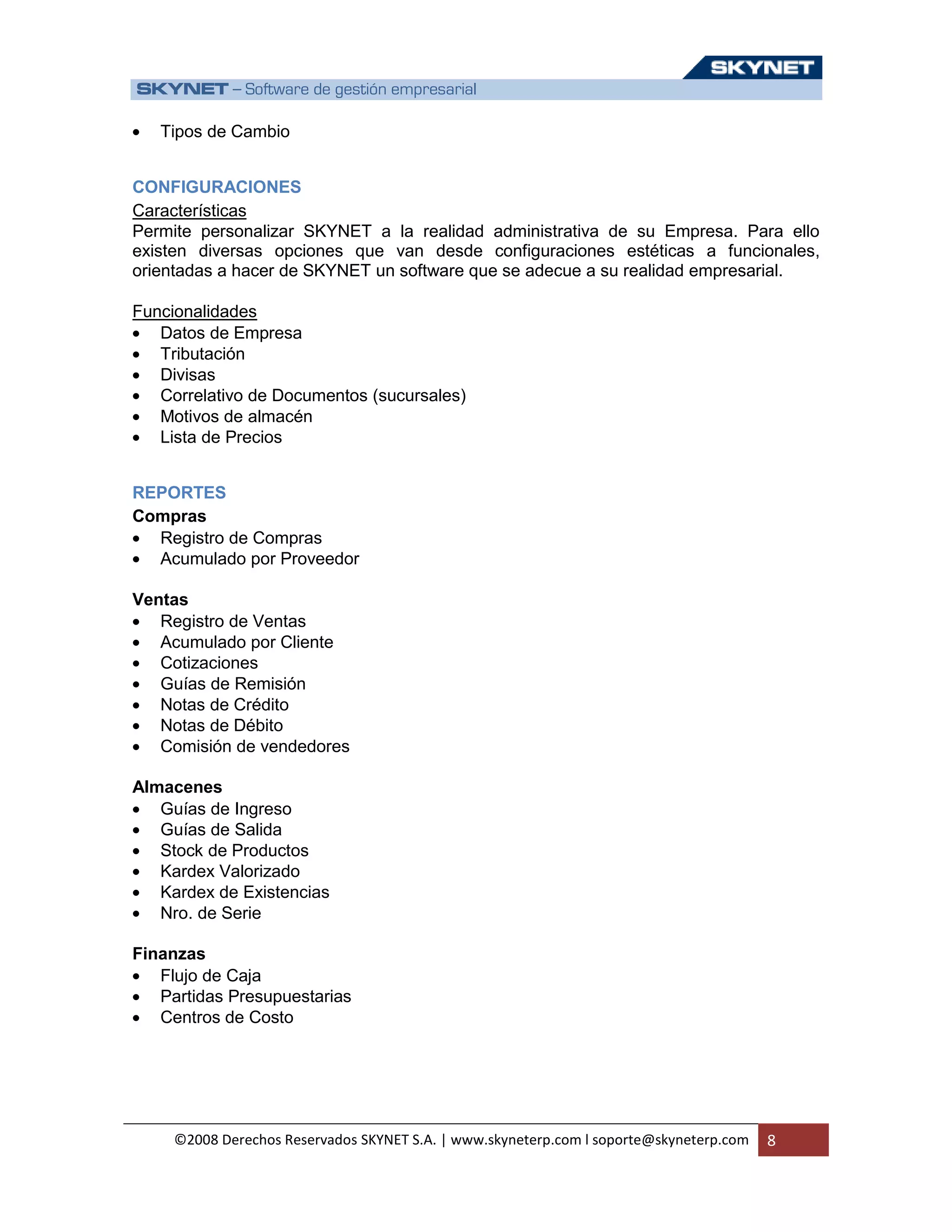 Skynet Erp Corporativo