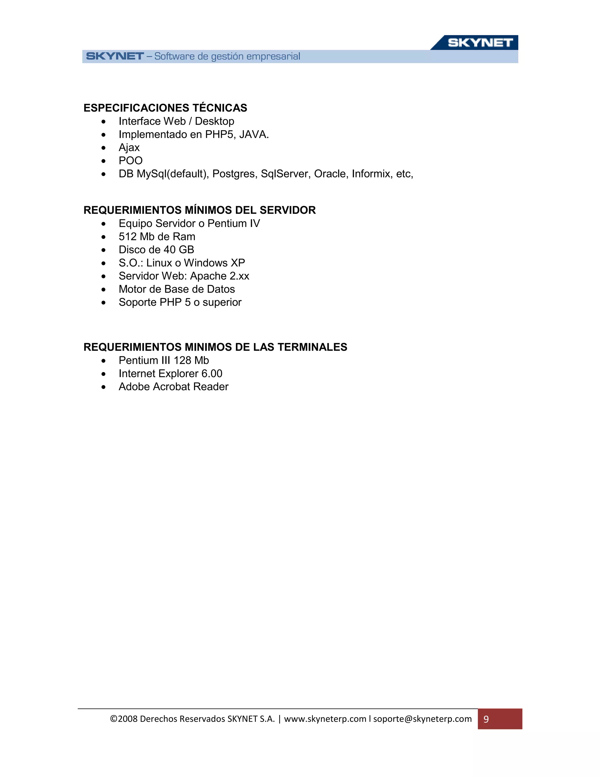 Skynet Erp Corporativo