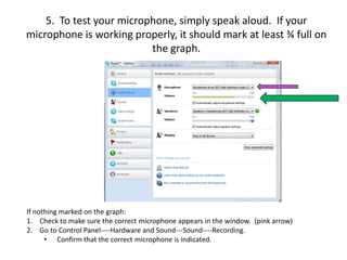 4.  Now let’s check your sound system.  Click on Audio Settings.
