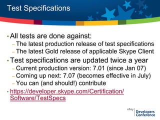 Skype Public APIs and Developer Services
