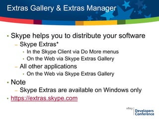 Skype Public APIs and Developer Services