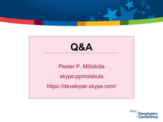 Skype Public APIs and Developer Services