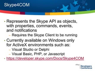 Skype Public APIs and Developer Services