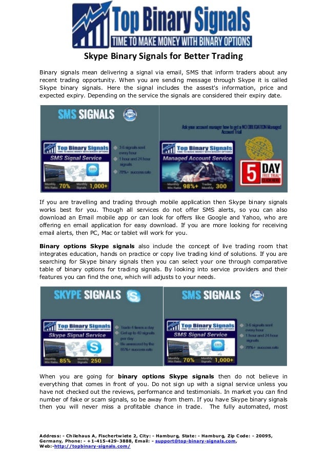 Binary options skype signals