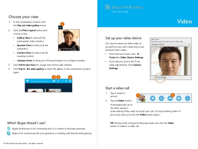Skype for Business Quick Start Guide - Video