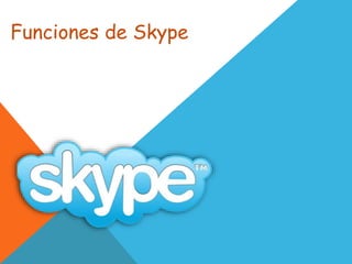 Funciones de Skype 
 