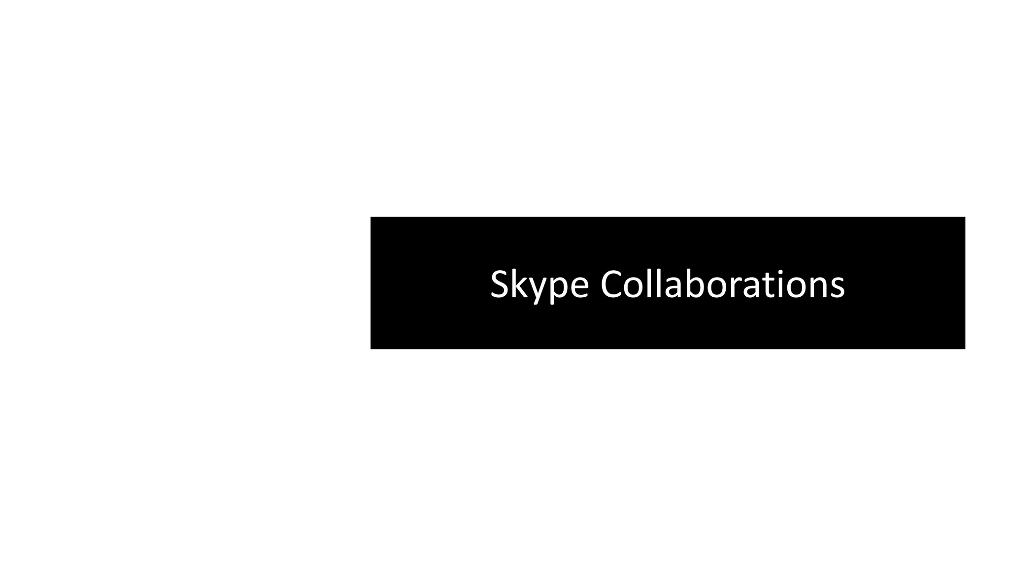 Skype Collaborations
 
