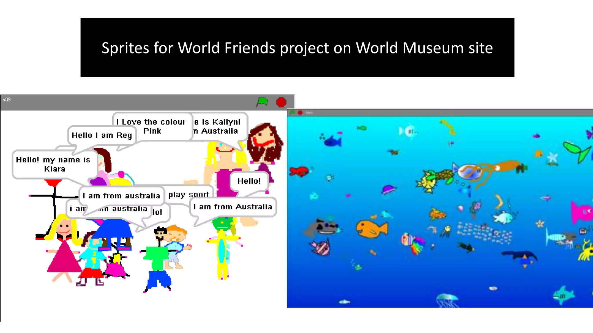 Sprites for World Friends project on World Museum site
 