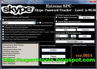 Skype Password Cracker Extreme 2014 - crack victim's Skype password easily !
