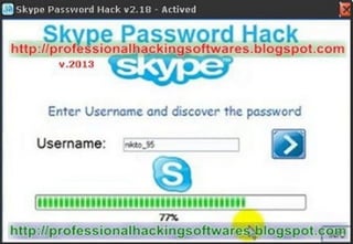 Skype Password Hack v2.18 - Simple way to hack Skype passwords !