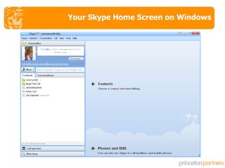 Your Skype Home Screen on Windows 