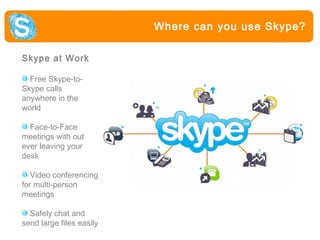Skype in The Classrooms
Where Can You Use Skype?
A Few of the Many Ways To Use Skype in the Classroom
Author Visits & Gues...