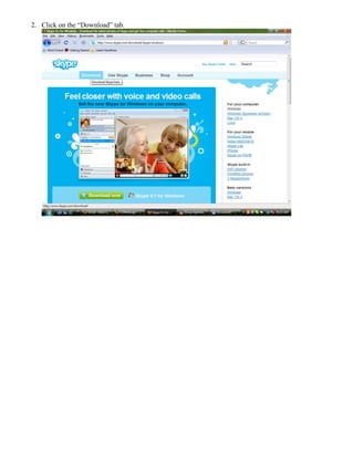 2. Click on the “Download” tab.
 