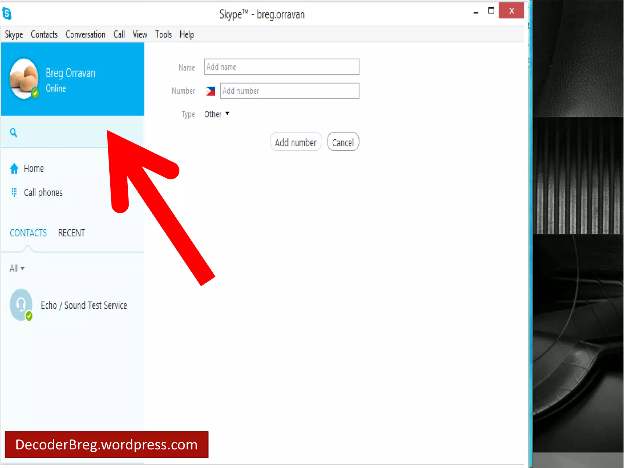 It directs you to 
search contact. 
DecoderBreg.wordpress.com 
 