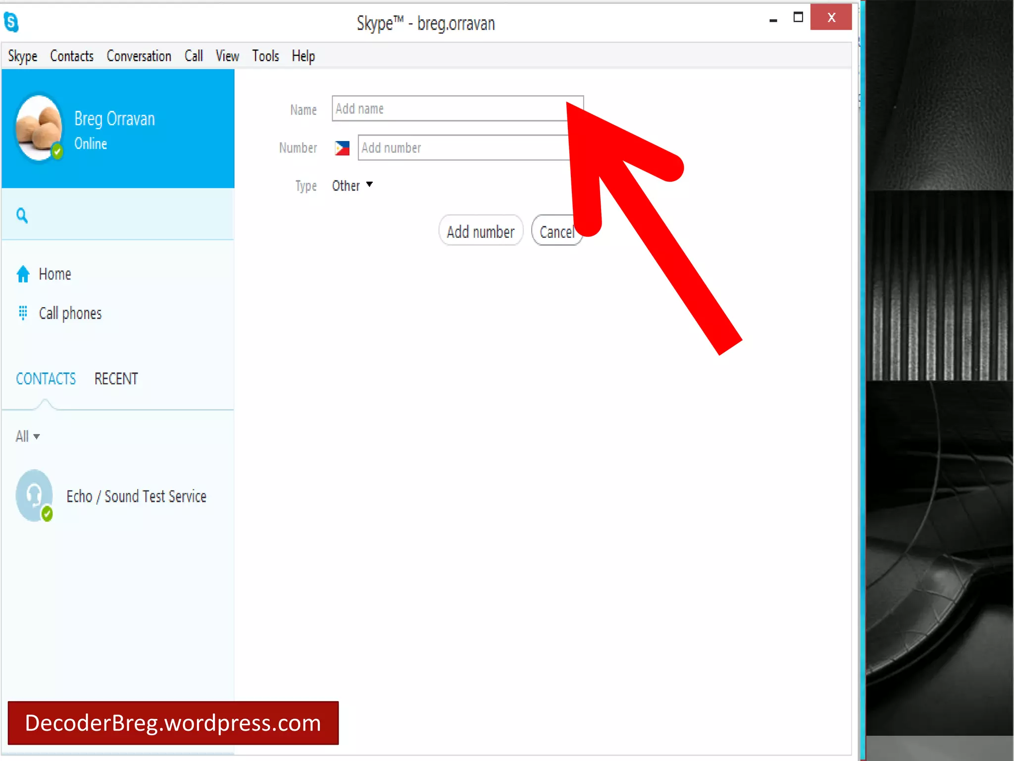 It directs you to 
search contact. 
DecoderBreg.wordpress.com 
 