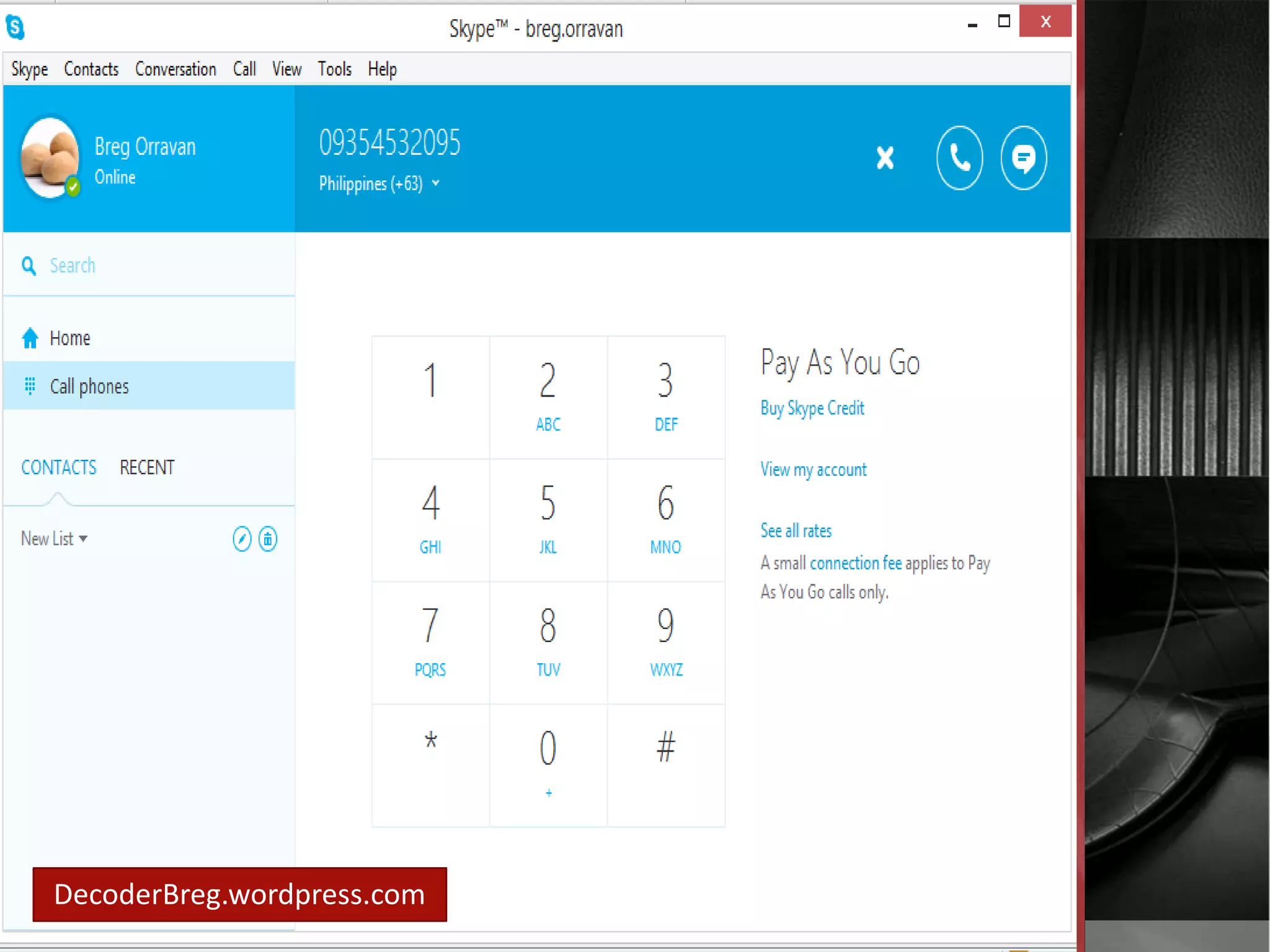 You may 
contact 
someone’s 
telephone or 
mobile 
DecoderBreg.wordpress.com 
 