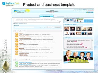Product and business template 
