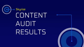 Skyrise
CONTENT
AUDIT
RESULTS
 