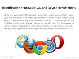 Skyrocket Your Cross Browser Testing with Minimal Effort | PPT