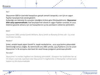 Rakamlarla Skyscanner