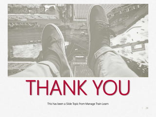 28
|
Skyscrapers
Manage Train Learn Power Pics
THANK YOU
This has been a Slide Topic from Manage Train Learn
 