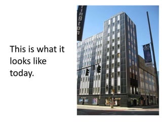 This is what it
looks like
today.
 