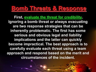 Skyscraper Security Mgt Part IV- Bomb Threat Response- Richard Garrity ...