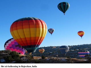 Hot air ballooning in Rajasthan, India 