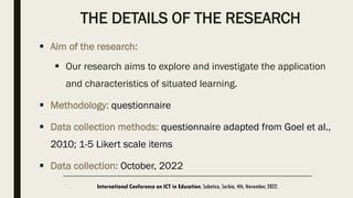 THE DETAILS OF THE RESEARCH
 Aim of the research:
 Our research aims to explore and investigate the application
and char...