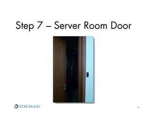 Step 7 – Server Room Door




                            64	
  
 