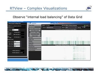 RTView – Complex Visualizations

 Observe “internal load balancing” of Data Grid
 