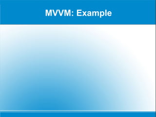 MVVM: Example 