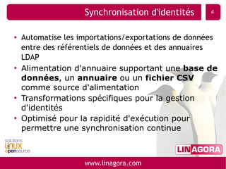 Alimentation et synchronisation d'annuaires LDAP