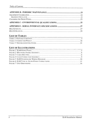 Sl40 install manual | PDF