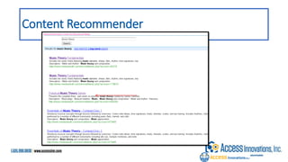 Content Recommender
 