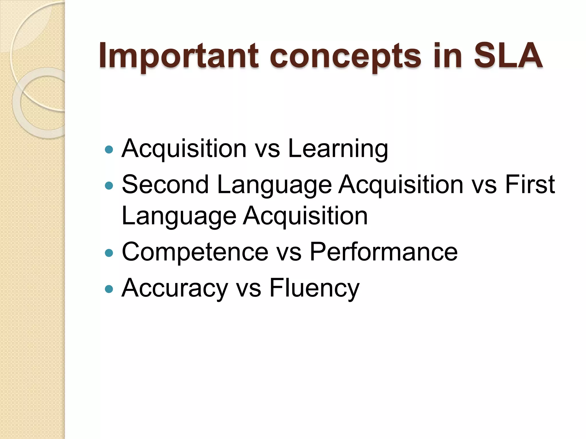 SLA in English Language Teaching | PPT