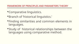 In-Depth Exploration of Principles and Parameters Theory in Linguistics ...