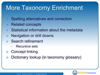 Where does the subject metadata go?Apply to content itselfUse meta name field in HTML headerConnect search to the keywords in the SQL or other database tables