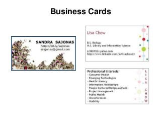 Business Cards
 