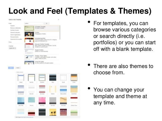 look and feel templates