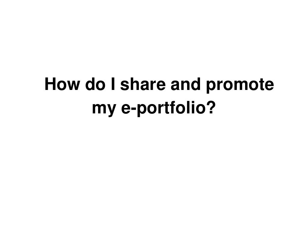Using Google Sites to Create An EPortfolio